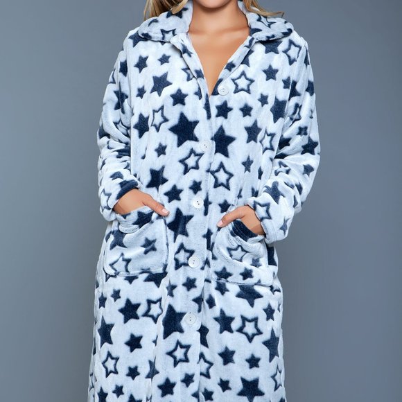 BeWicked Fleece Starry Robe - Picture 2 of 4